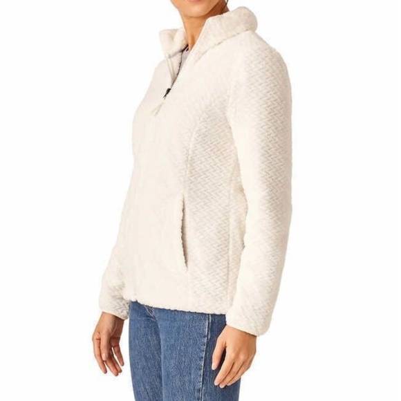 NWT Free2B Women's Soft Braided Butter Pile Fleece Jacket Full Zip M - Picture 2 of 3